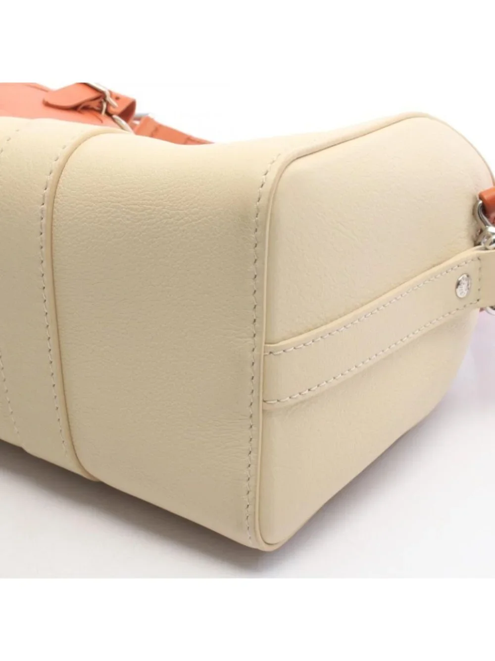 Louis Vuitton Shoulder Bag City Keepall Cream Leather